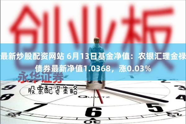 最新炒股配资网站 6月13日基金净值：农银汇理金禄债券最新净值1.0368，涨0.03%